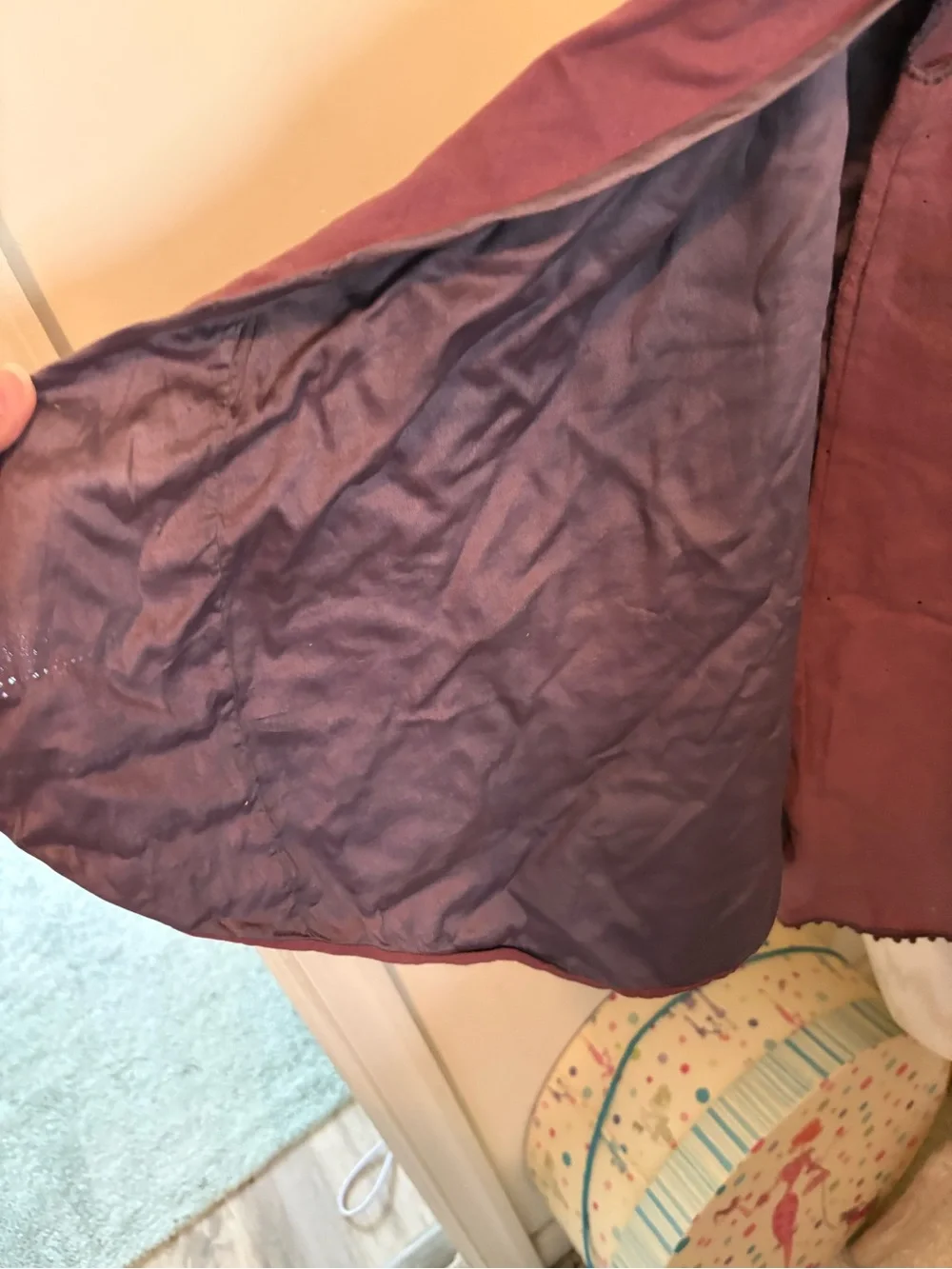 2pc. Vintage dress/Ribbon Tie  cape in Dusty Rose 2/3 *** vintage unbranded